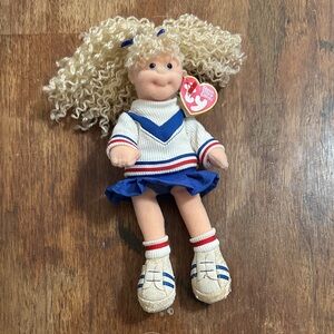 Vintage Ty Teenie Beenie Poseable Cheerleader Plush Doll